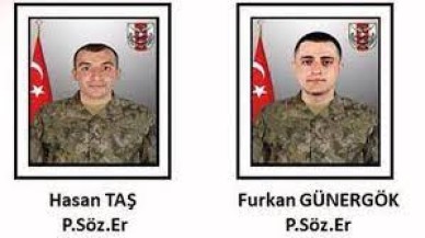 Acı haberler: Piyade Sözleşmeli Er Hasan Taş ve Furkan Günergök şehit oldu
