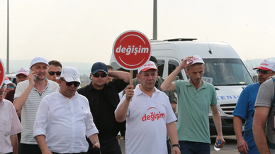 Tanju Özcan 'Adalet ve Değişim' yürüyüşüne başladı,  bir kişiye mesaj yolladı: Geldiğimde orada olmasın,  kalbi dayanmaz