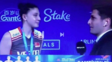 Milli voleybolcu İlkin Aydın TRT muhabirine kızdı: Nasıl soru bu?