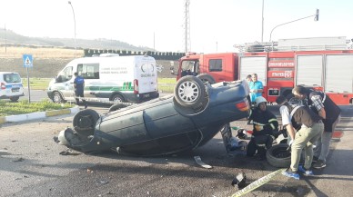 Çorum'da devrilen otomobilin sürücüsü Can Keser öldü