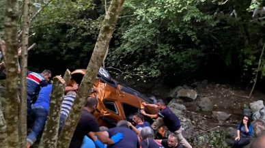 Giresun'da dereye devrilen otomobilde Halime Karaca öldü. 4 kişi yaralandı
