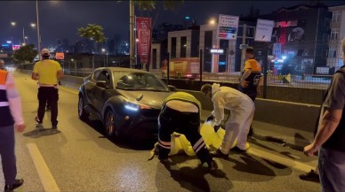 Kadıköy'de önce köpeğe sonra bariyere çarpan aracın sürücüsü Didem Elif Baş yaralandı