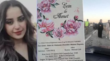 Şırnak'tan Kelkit'e gelin gelen Elvin Can düğün günü öldü. Annesi Şehristan Okuş da bir gün sonra öldü