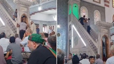 Minbere çıktı, vaaz veren imama 'faiz' konusunda tepki gösterdi