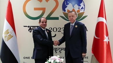 Cumhurbaşkanı Erdoğan,  Mısır Cumhurbaşkanı Sisi ile görüştü