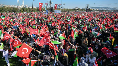 İstanbul'da Özgür Filistin Mitingi