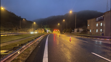Anadolu Otoyolu Bolu Dağı Tüneli İstanbul yönü geçici süre trafiğe kapatıldı!