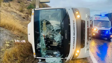 Amasya'da otobüs devrildi! 27 yaralı