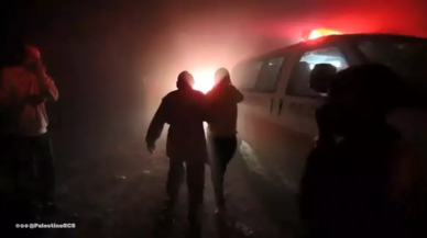 Filistin Kızılayı,  sivillerin tahliye anlarını paylaştı!