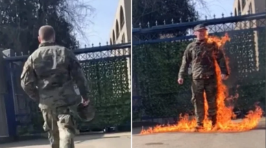 Pentagon ve Hamas'tan  kendini yakan askerle ilgili açıklama!