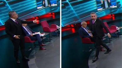 Habertürk'te ortalık karıştı: CHP'li Fırat,  ekranda yazanı görünce canlı yayını terk etti