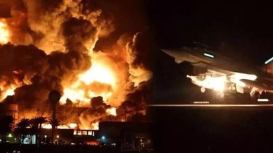 ABD ve İngiltere sabaha kadar bomba yağdırdı. Şehirlerden alevler yükseldi