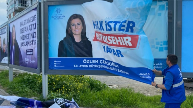 CHP adayı Çerçioğlu'nun afişleri YSK kararıyla kaldırıldı!