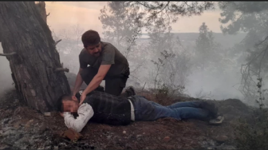 Orman yangınını çıkaran şüpheli,  yanan alanın ortasında yerde bulundu!