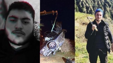 Rize'de takla atan otomobildeki İsmail Baykal ve Hasan Çatalbaş öldü