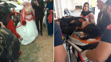 Gelinin duvağını topladığı sırada maganda kurşunuyla vuruldu!