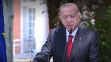 İspanya'da gergin anlar! Cumhurbaşkanı Erdoğan'dan Osman Kavala ve Demirtaş sorusuna tepki: Bana başını sallama!