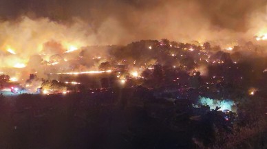 Uşak ve Dikili alev alev. Büyük yangın. Evler tahliye edildi