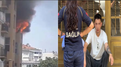 Beyoğlu'nda yangın çıkaran kişiyi bıçakladı: Engelli kız arkadaşını kurtardı!