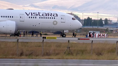 Erzurum'a acil inen Hindistan uçağında dikkat çeken detay! Yetkililerden açıklama