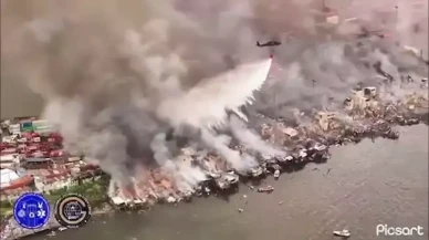 Filipinler de  korkutan yangın: Bin ev kül oldu!