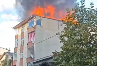 Ümraniye de korkutan yangın!