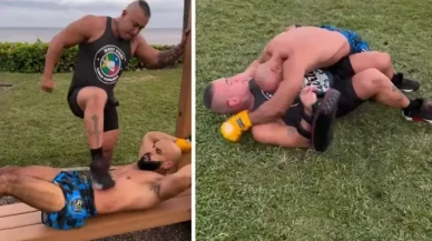 Lionel Messi'nin korumasının antrenmanı sosyal medyada ilgi odağı oldu