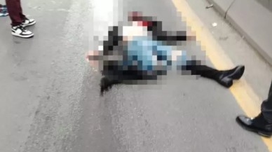 Ankara'da üst geçitten atlayan kadın feci şekilde can verdi