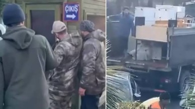 Belgrad Ormanı'na şafak vakti tahliye operasyonu: İBB'ye ait tabelalar söküldü