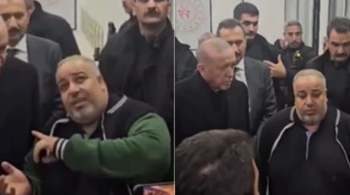 Cumhurbaşkanı Erdoğan'a şiir okuyan peynircinin garip tavırları gündem oldu