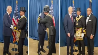 Başkanlığı Trump'a devreden Biden'a üstat mason unvanı verildi