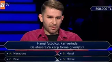 500 bin TL'lik Galatasaray sorusu yarışmaya damga vurdu!