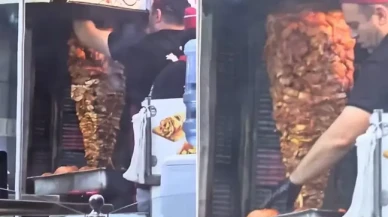 Halkı böyle zehirliyorlar! Dönerciden mide bulandıran hareket