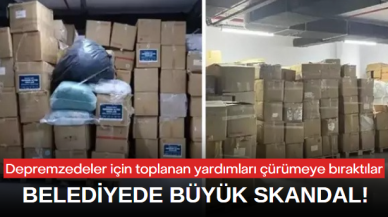 Depremzedeler için toplanan yardımları çürümeye bıraktılar
