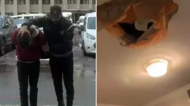 Ümraniye'de dehşet!  Tavanı delip eve girdi,  anne ve kızına saldırdı