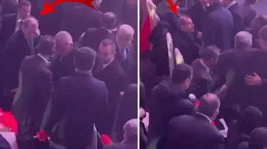 Ali Koç ile tokalaşan TFF Başkanı,  Dursun Özbek'i görmezden geldi