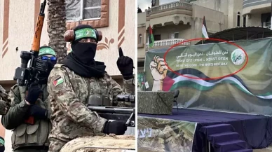 Trump'ın  planına esir takasında asılan pankartla yanıt verdiler!