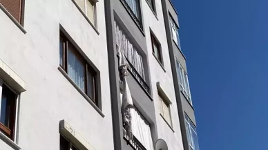 Konya’da film gibi olay: Çarşaflarla balkondan inerken zemine çakıldı!