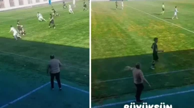 Başkan sahaya indi,  takımı kazandı