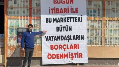 Gizemli hayırsever depremzedelerin 1 milyon 600 bin liralık market borcunu ödedi