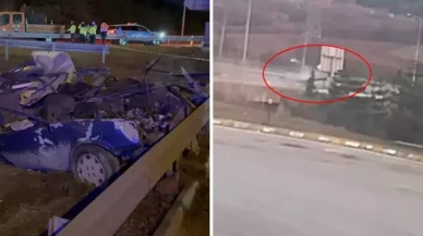 Bolu'da feci kaza: 3 kişi hayatını kaybetti,  kaza anı kamerada!