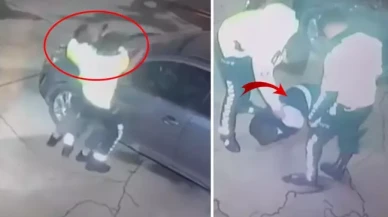 Trafik polisleri çevirmeden kaçan vatandaşı böyle darp etti