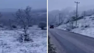 O ilimizde nisan ayında kar sürprizi! Her yer beyaza büründü