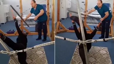 Tedavi değil resmen işkence! Hastayı çamaşır gibi gerdi