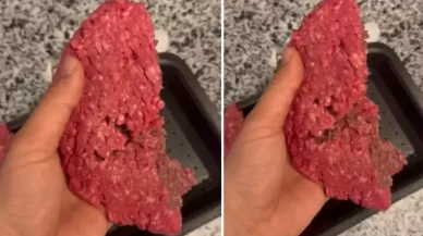 Ünlü market zincirinde satılıyor! Kıymayı ikiye ayıran vatandaş şoke oldu