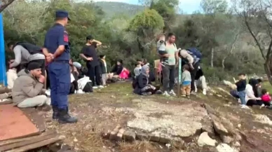 Milas’ta göçmen operasyonu: 33’ü çocuk 74 kişi yakalandı