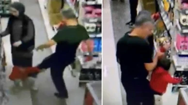 Markette küçük çocuğunu döven baba gözaltına alındı