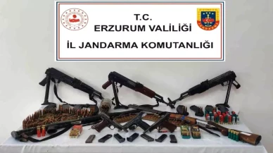 Erzurum’da kaçakçılık operasyonu: Çok sayıda silah ele geçirildi