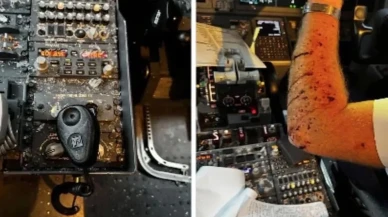 United Airlines uçağına havada cisim çarptı, pilot yaralandı