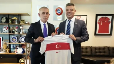 Sadettin Saran TFF Başkanı Hacıosmanoğlu'nu ziyaret etti